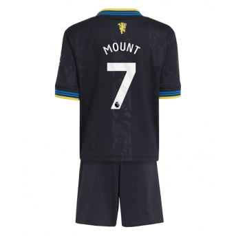 Manchester United Mason Mount #7 Maglia Gara Terza Repliche 2025-26 Bambino Maniche Corte